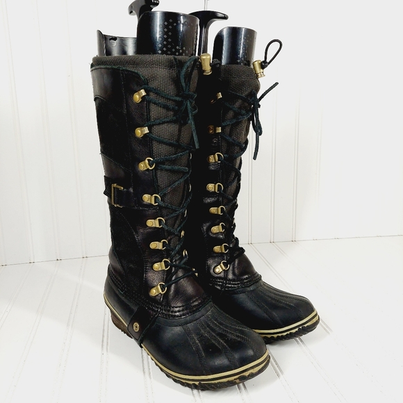 Sorel Conquest Carly Waterproof Leather Snow Boots - Picture 4 of 12